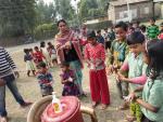 Hand washing demonstrations to childrens in Bongaigaon District