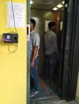 Steps taken in National Health Mission,Assam headquarters to maintain social distancing in lifts